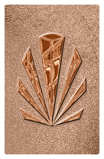 DF35T 602 CP SH BZ Copper Sunburst Shimmer Bronze Background